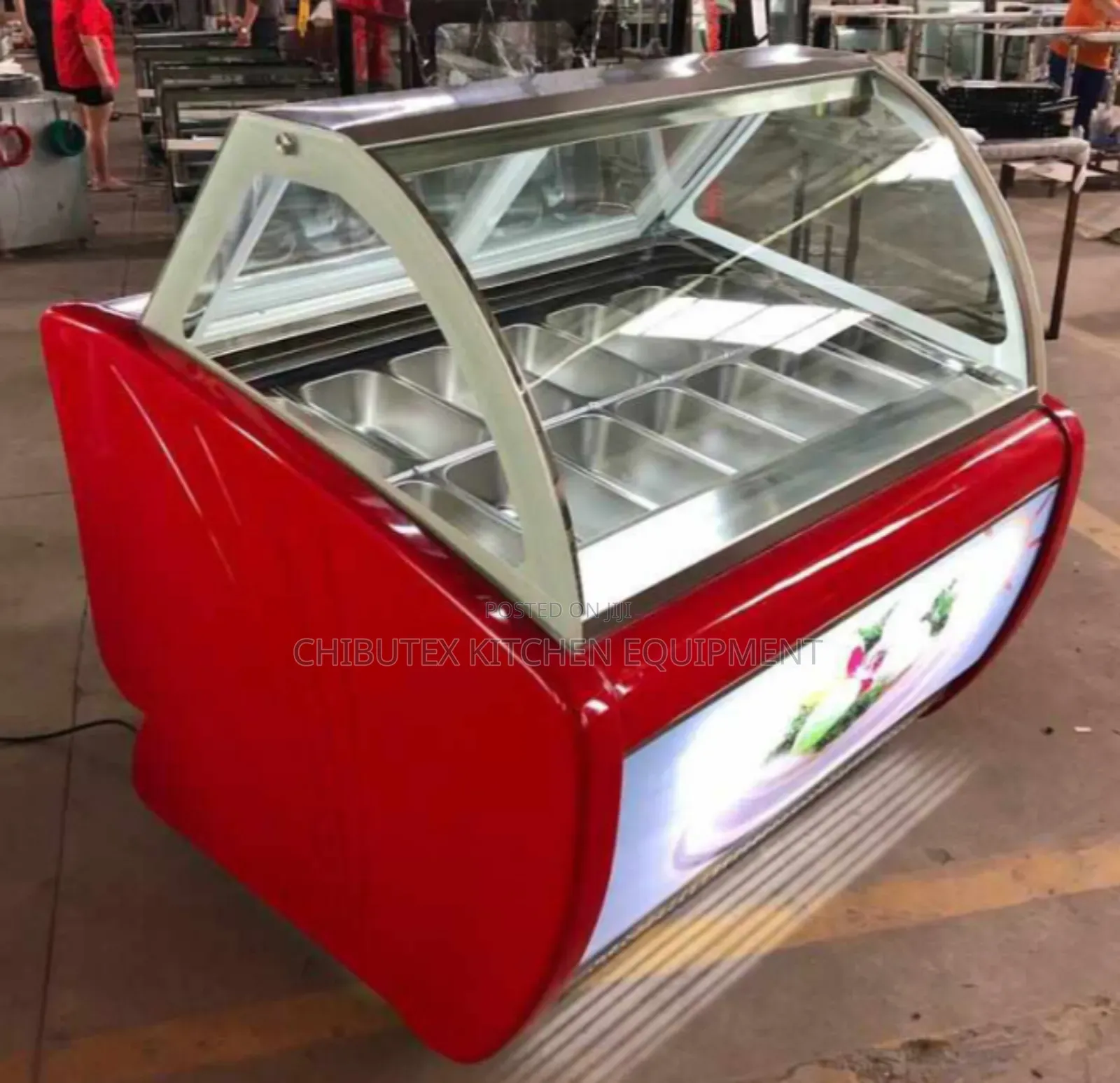 Industrial Ice Cream Display Freezer 12 Pan