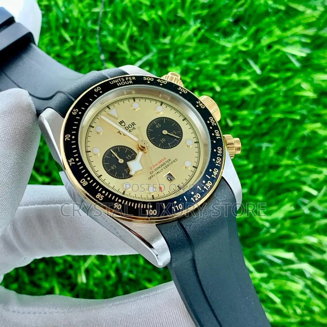 Tudor Quality Luxury Men Rubber Strap Wristwatch