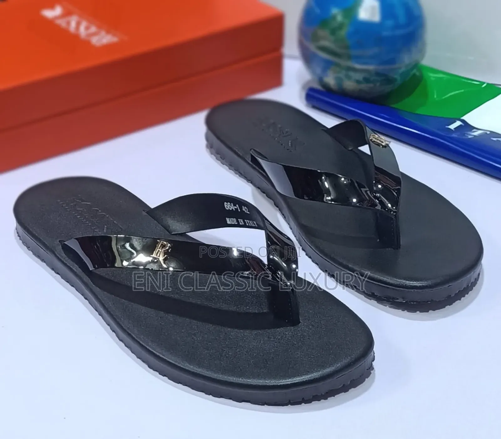 Pure Leather Slippers Original Made In Italy Rossi