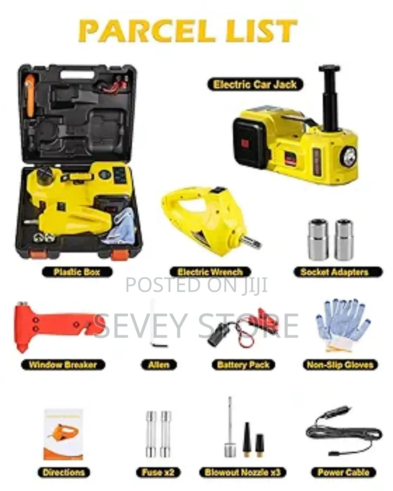Electric Car Jack, 5 Ton 12v Digital Display Electric