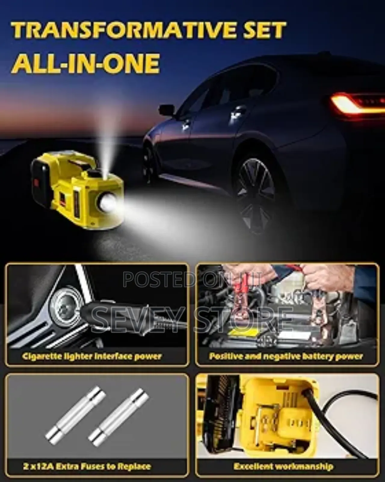 Electric Car Jack, 5 Ton 12v Digital Display Electric