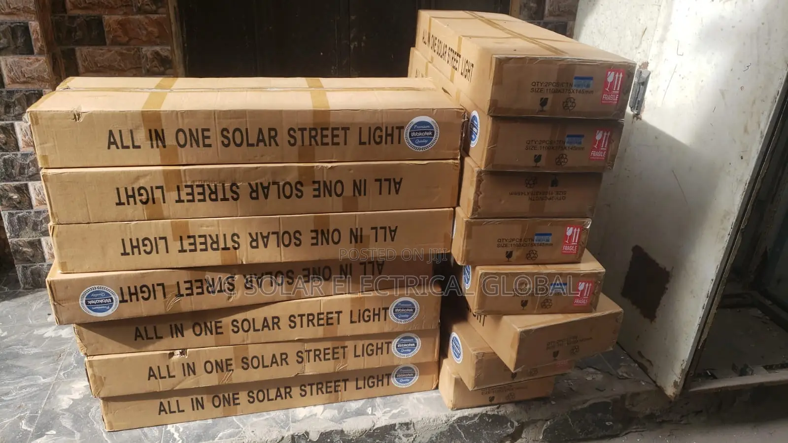 60w Wakatek Solar Street Light All in One ,8 Lightening