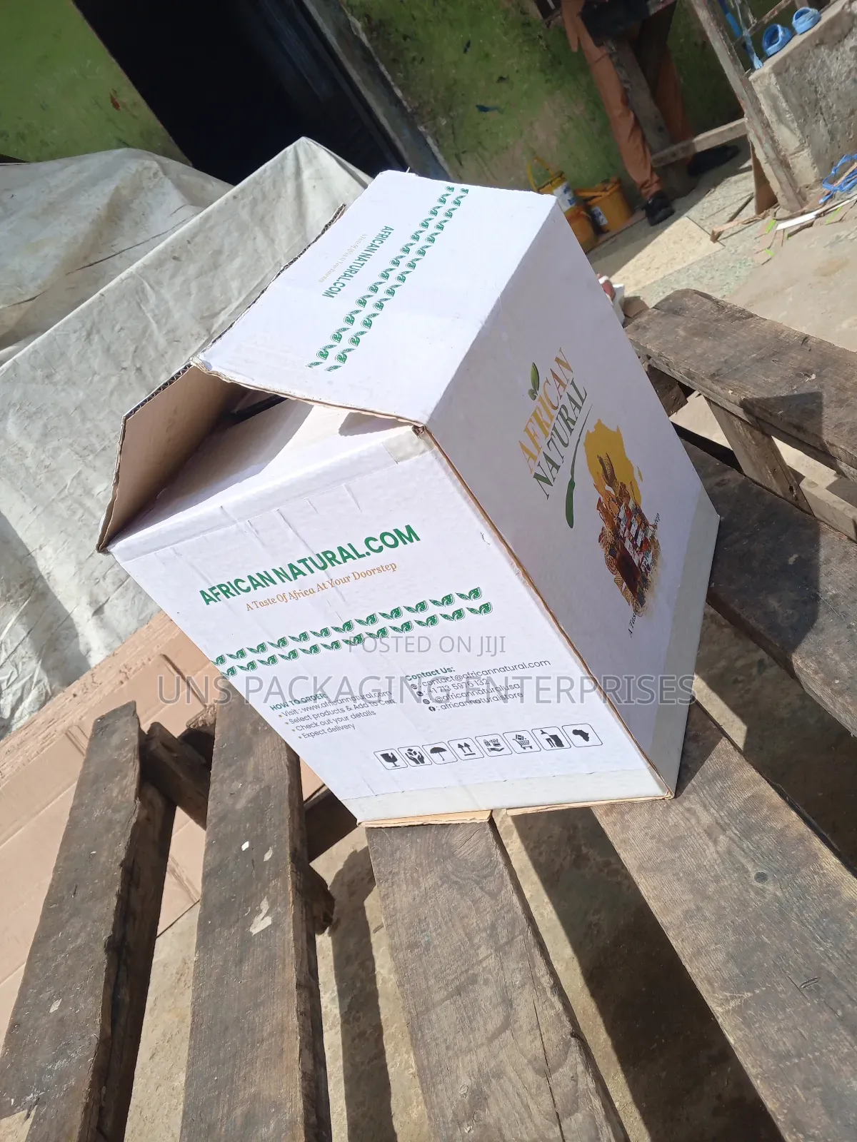 White Carton Box Corrugated Branded