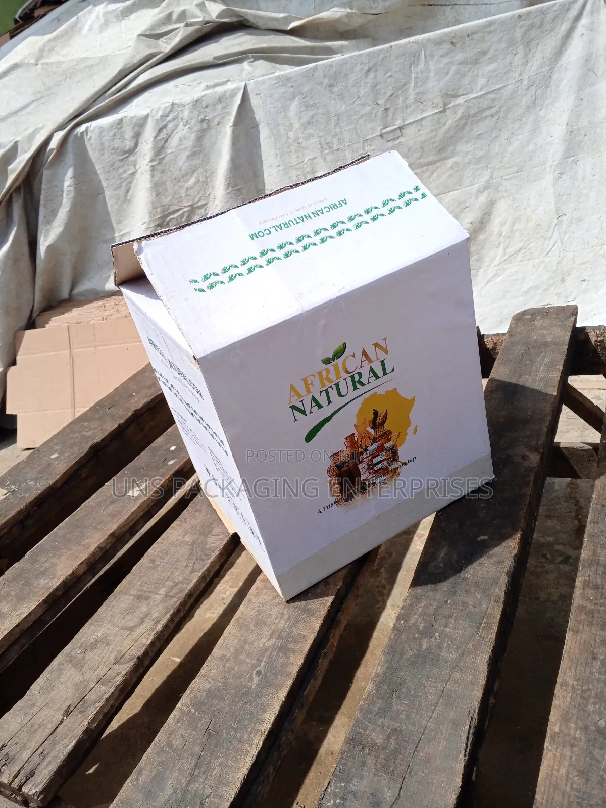 White Carton Box Corrugated Branded