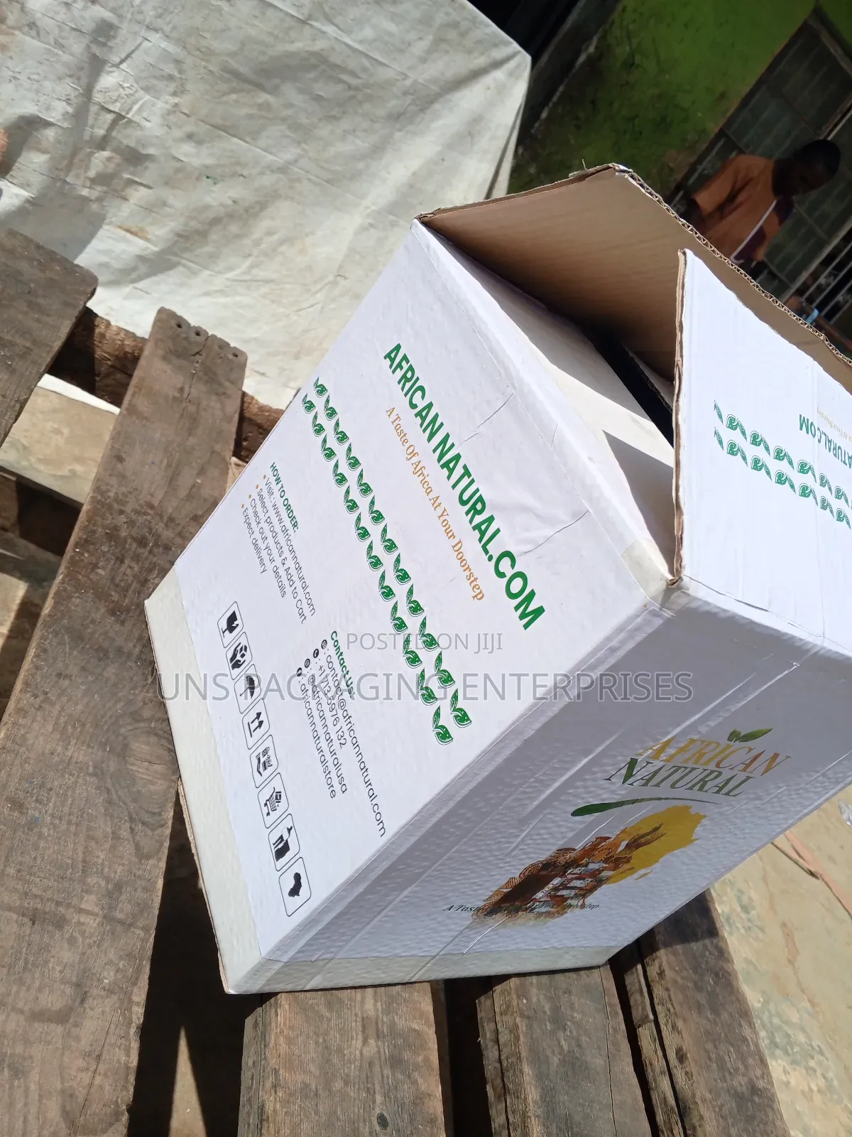 White Carton Box Corrugated Branded