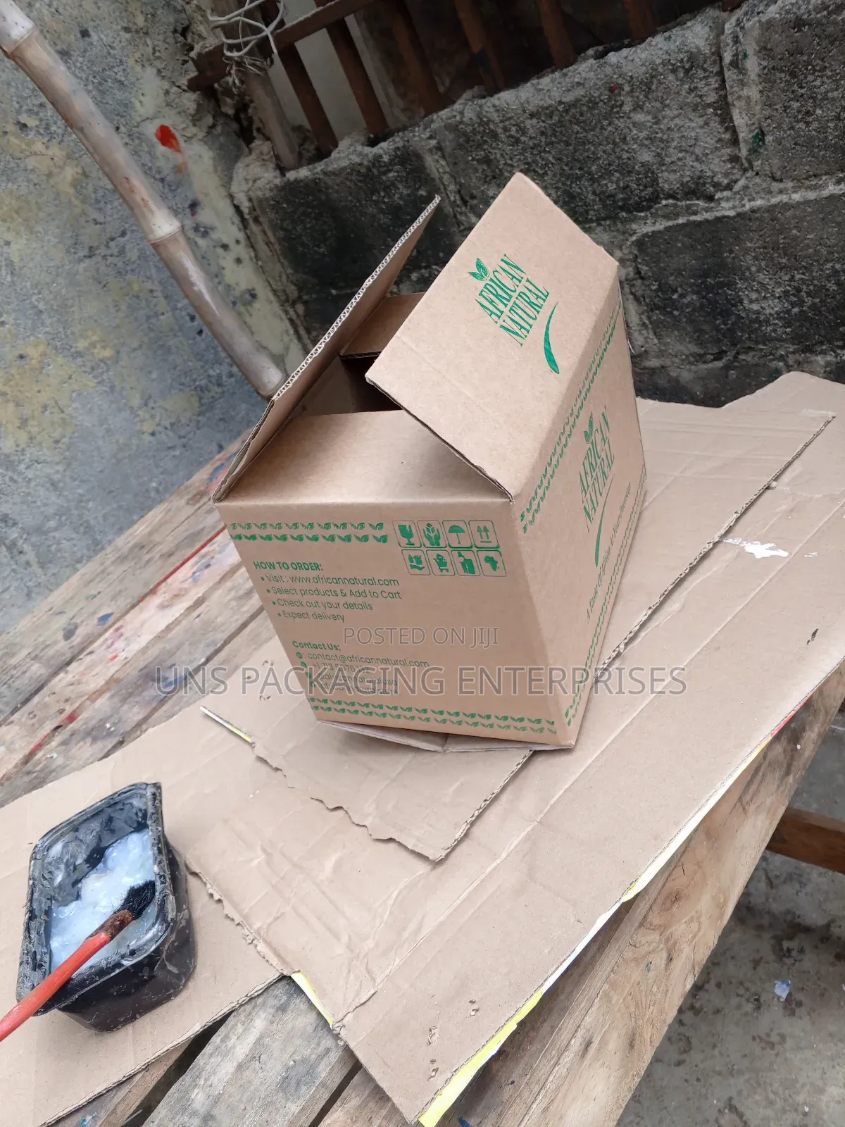 Simple One Color Screen Print Carton