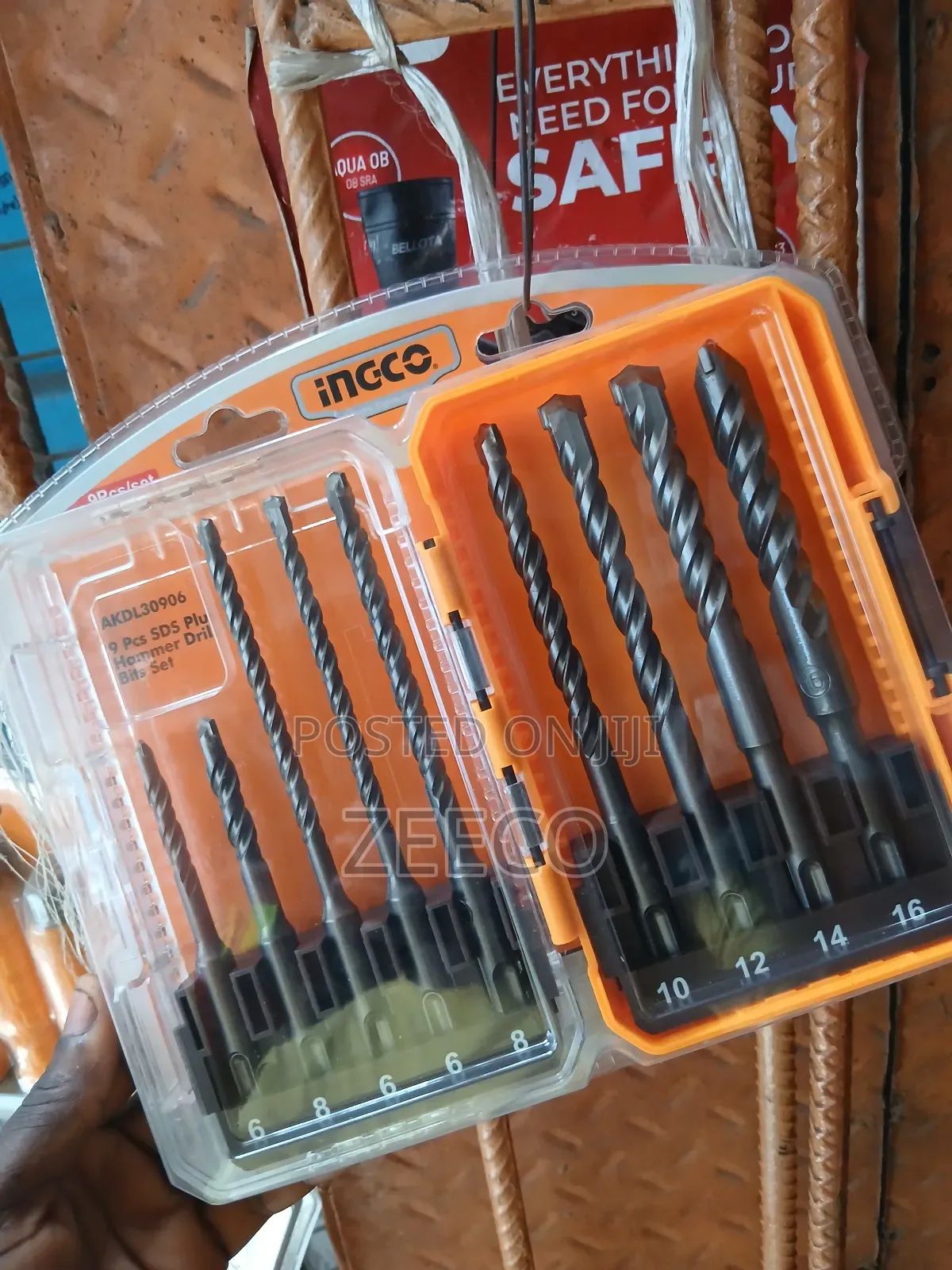 9pcs SDS Plus Hammer Drill Bit Set