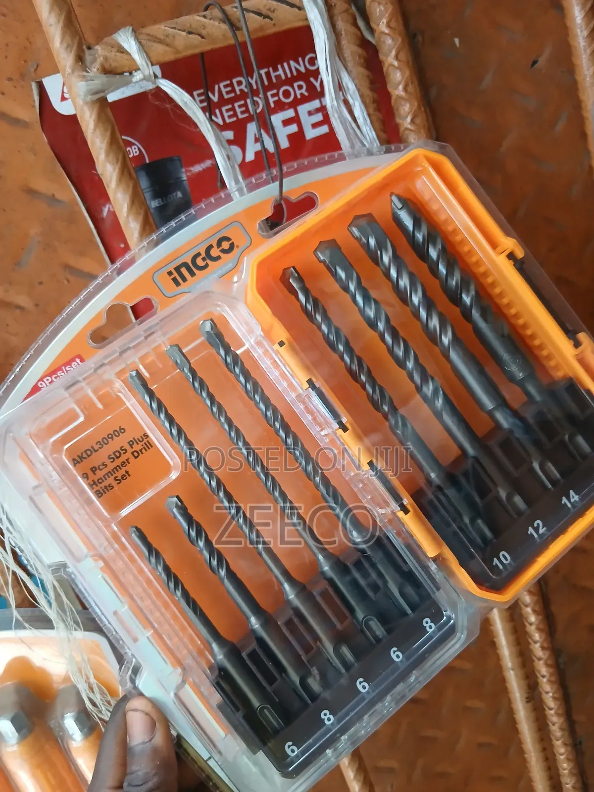 9pcs SDS Plus Hammer Drill Bit Set