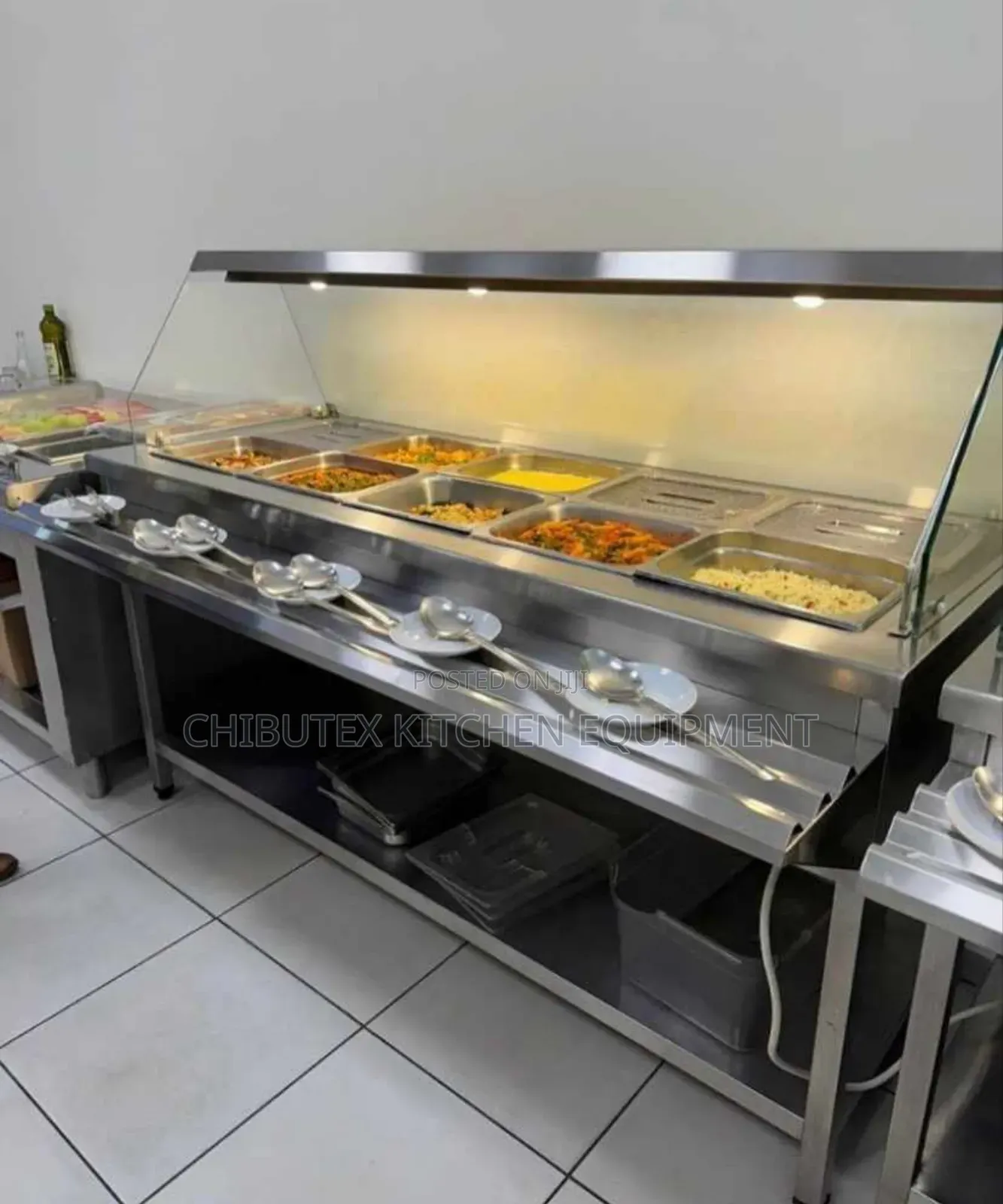 Imported Food Display Warmer10 Plates Down With Undershelf