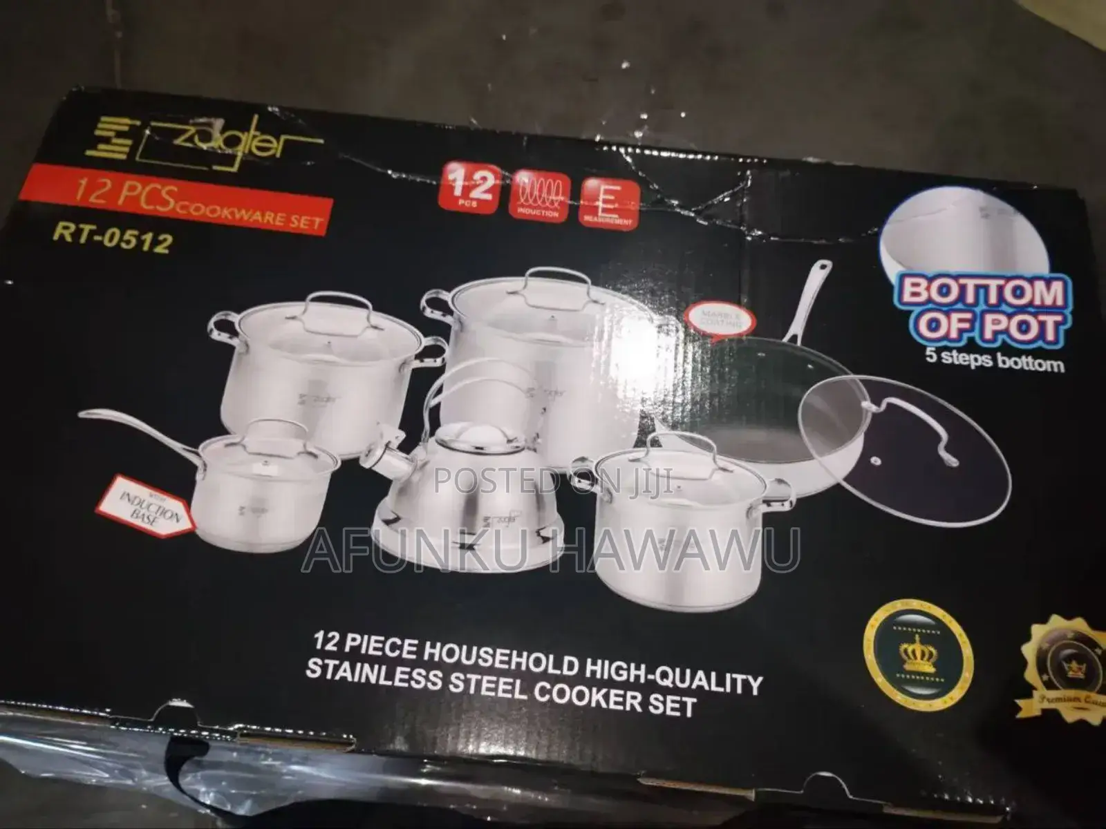 12pcs Stainless Cookware With Kettle