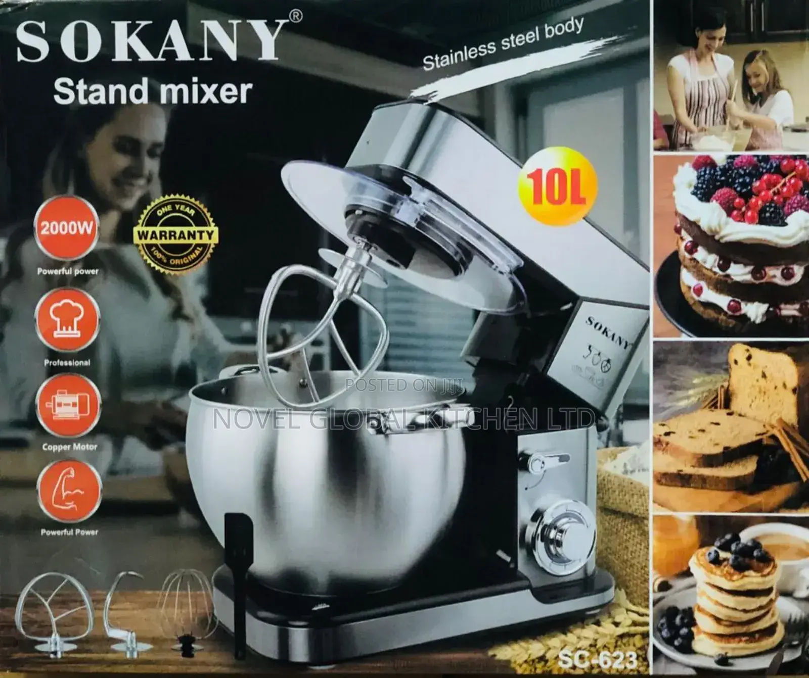 Sokany 10l Stand Mixer