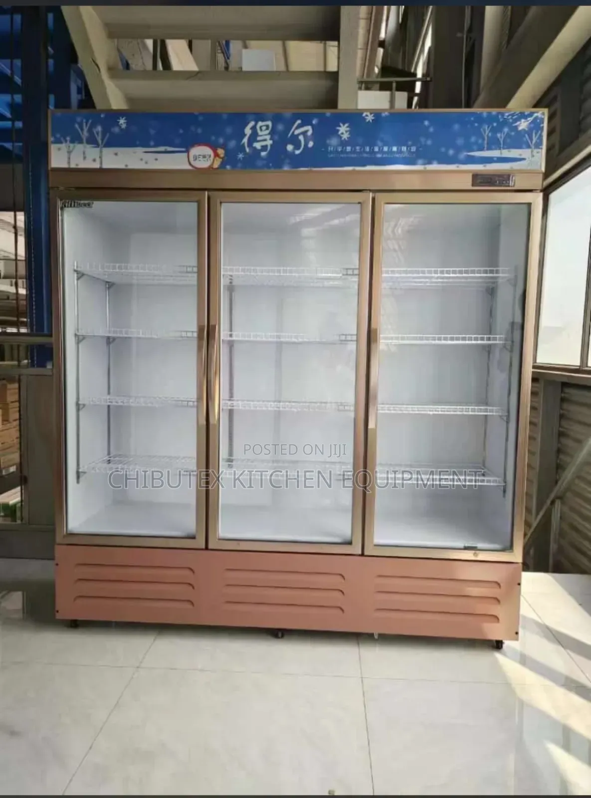 Industrial Supermarket Display Chiller Machine 3 Door