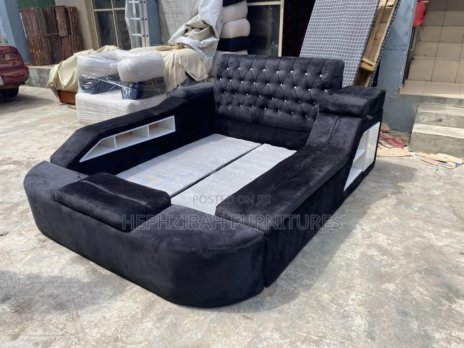 Modern Executive 6 X 6 Bedframe With Side Locker