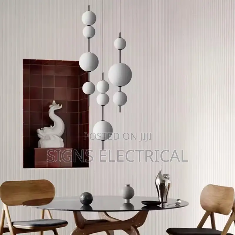 White Glass Globe Chandelier For Café,Bar,Bedroom,Or Kitchen