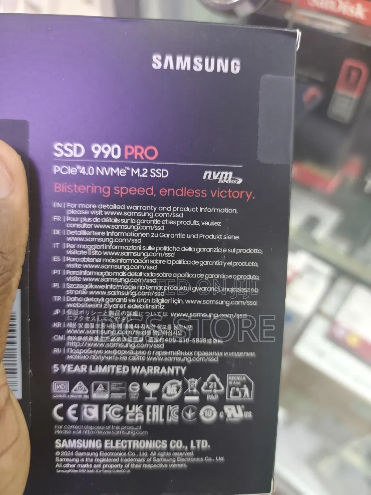 Samsung 990 Pro 2tb SSD Pcle 4.0 M.2