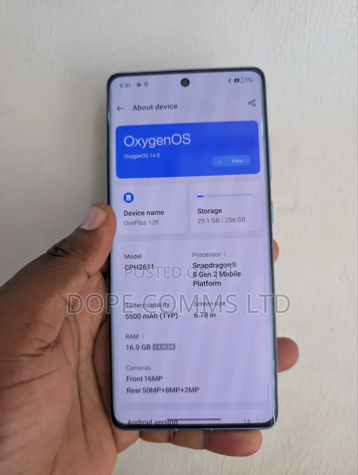 OnePlus 12R 256 GB Blue