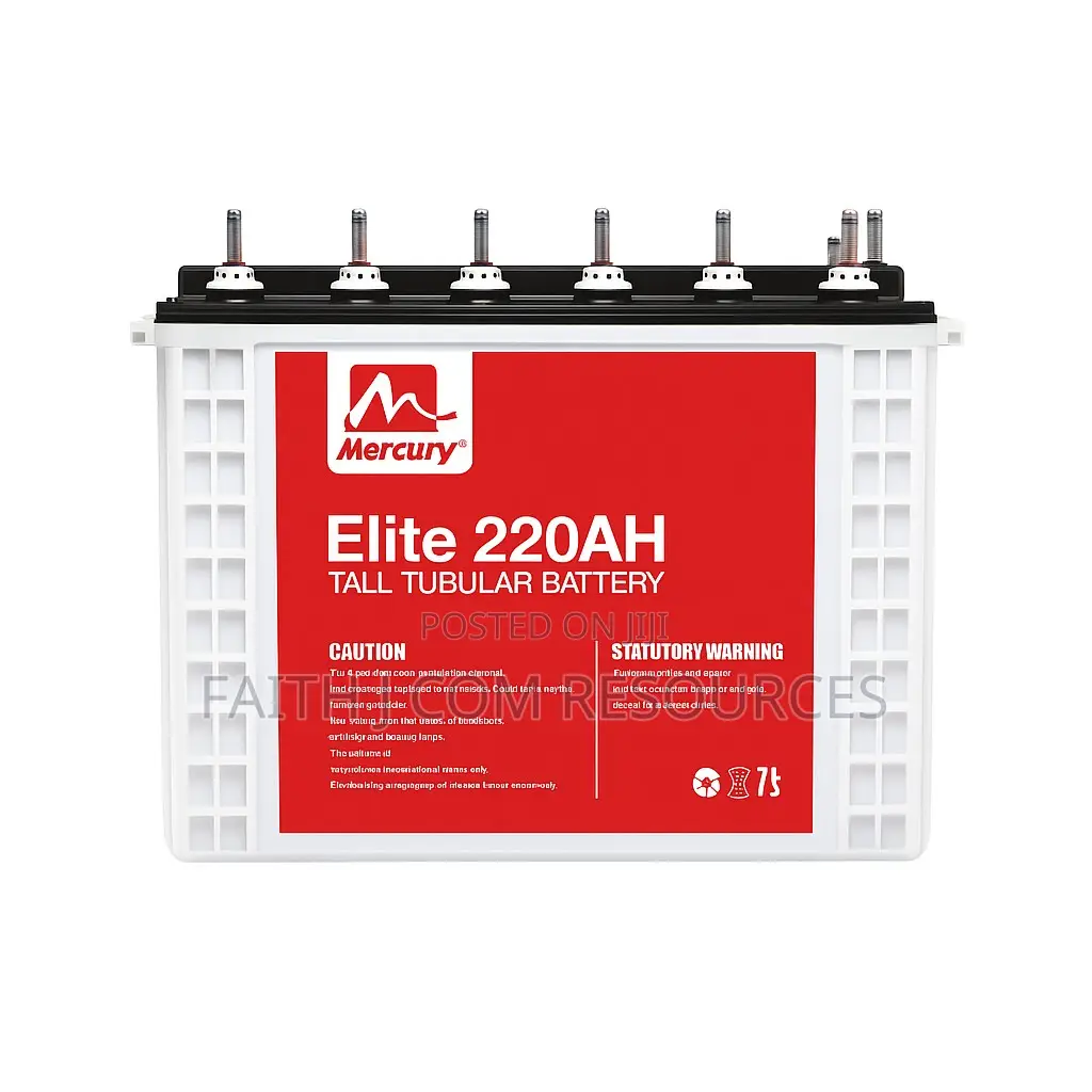 Mercury (Mer 220) 12v, 220ah Tubular Battery