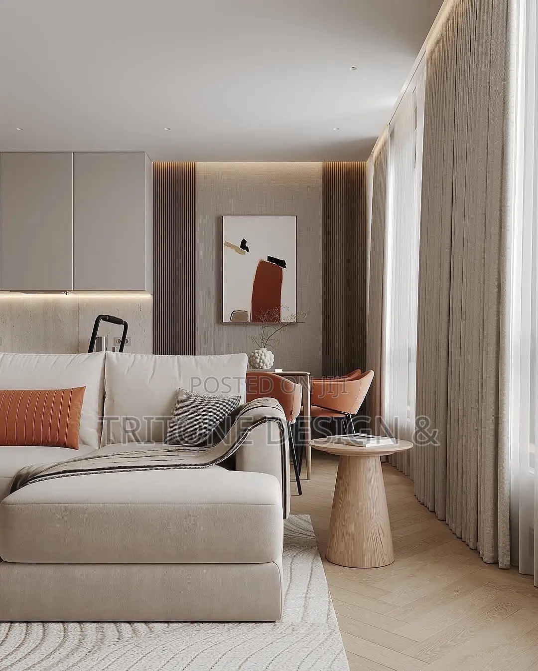 Lounge Interior Design With Animation