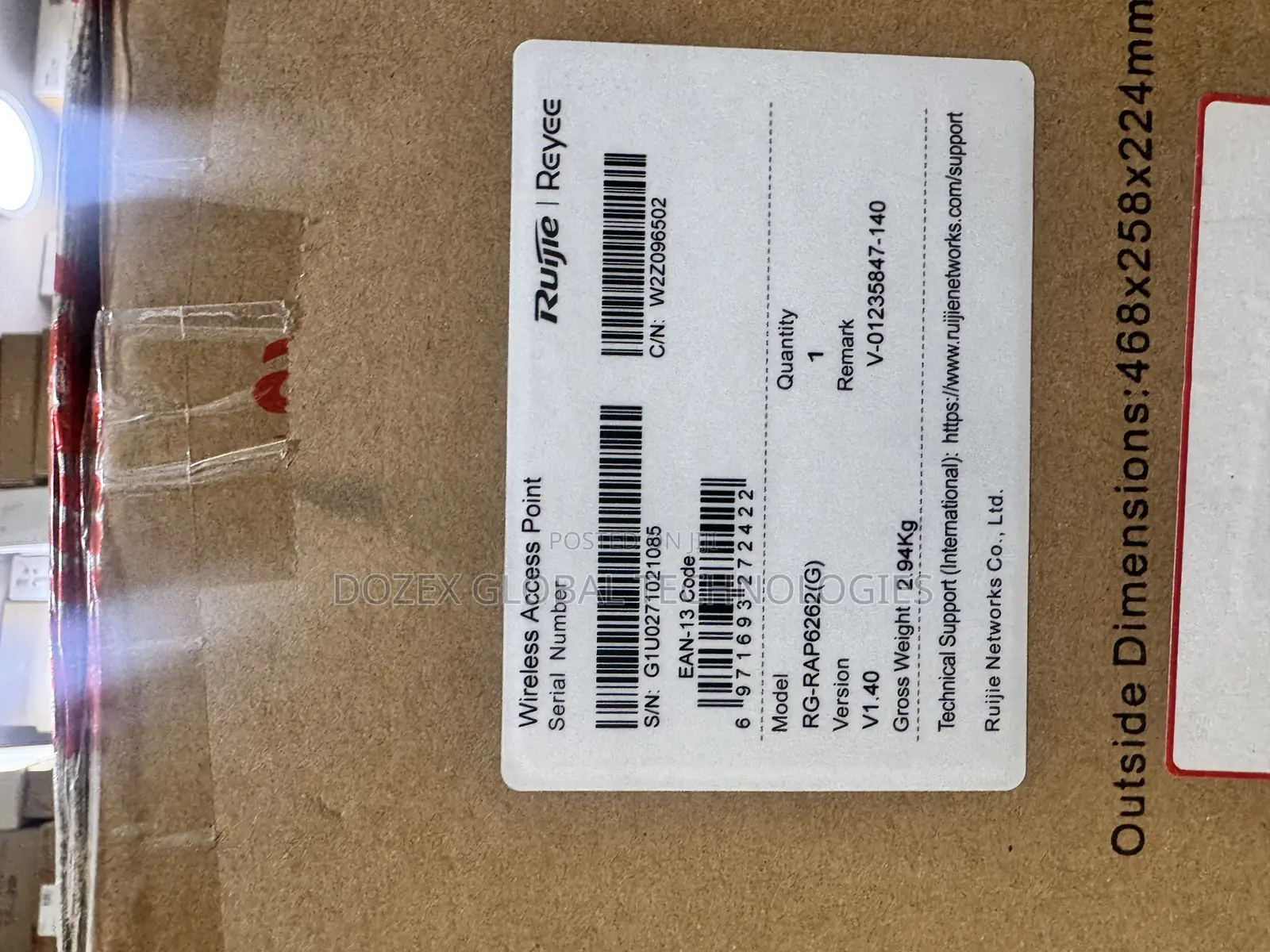 Ruijie Rg Rap 6262 (G ) Wifi 6 Outdoor Access Point