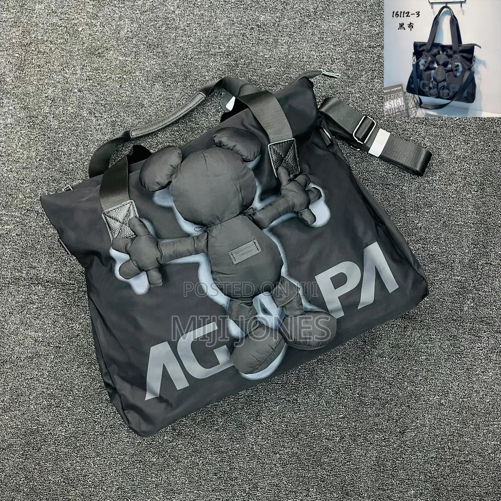 *Kaws Black Doll Tote Bag
