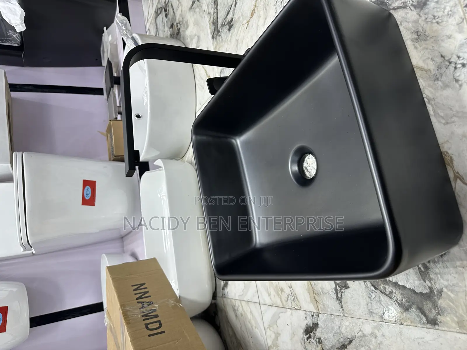 Black Basin With Long Mixer Tap( for Pedicures)