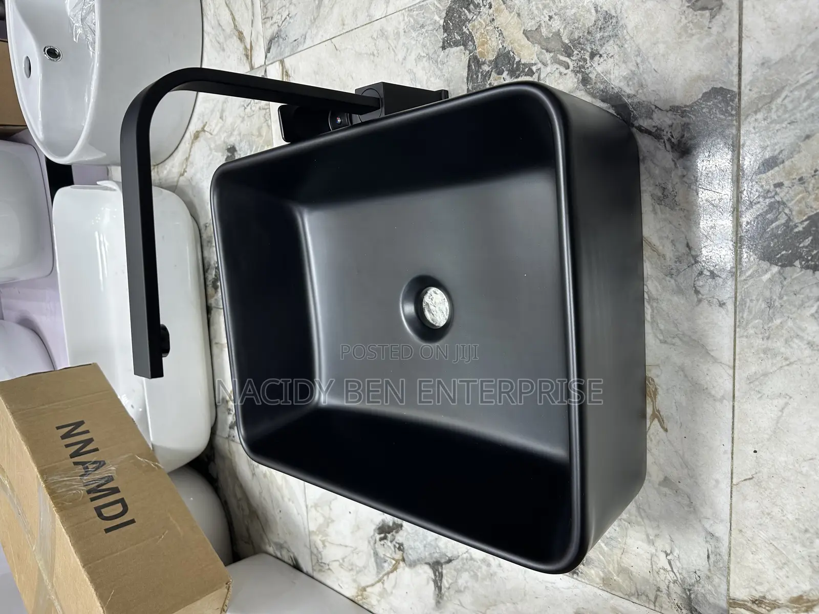 Black Basin With Long Mixer Tap( for Pedicures)