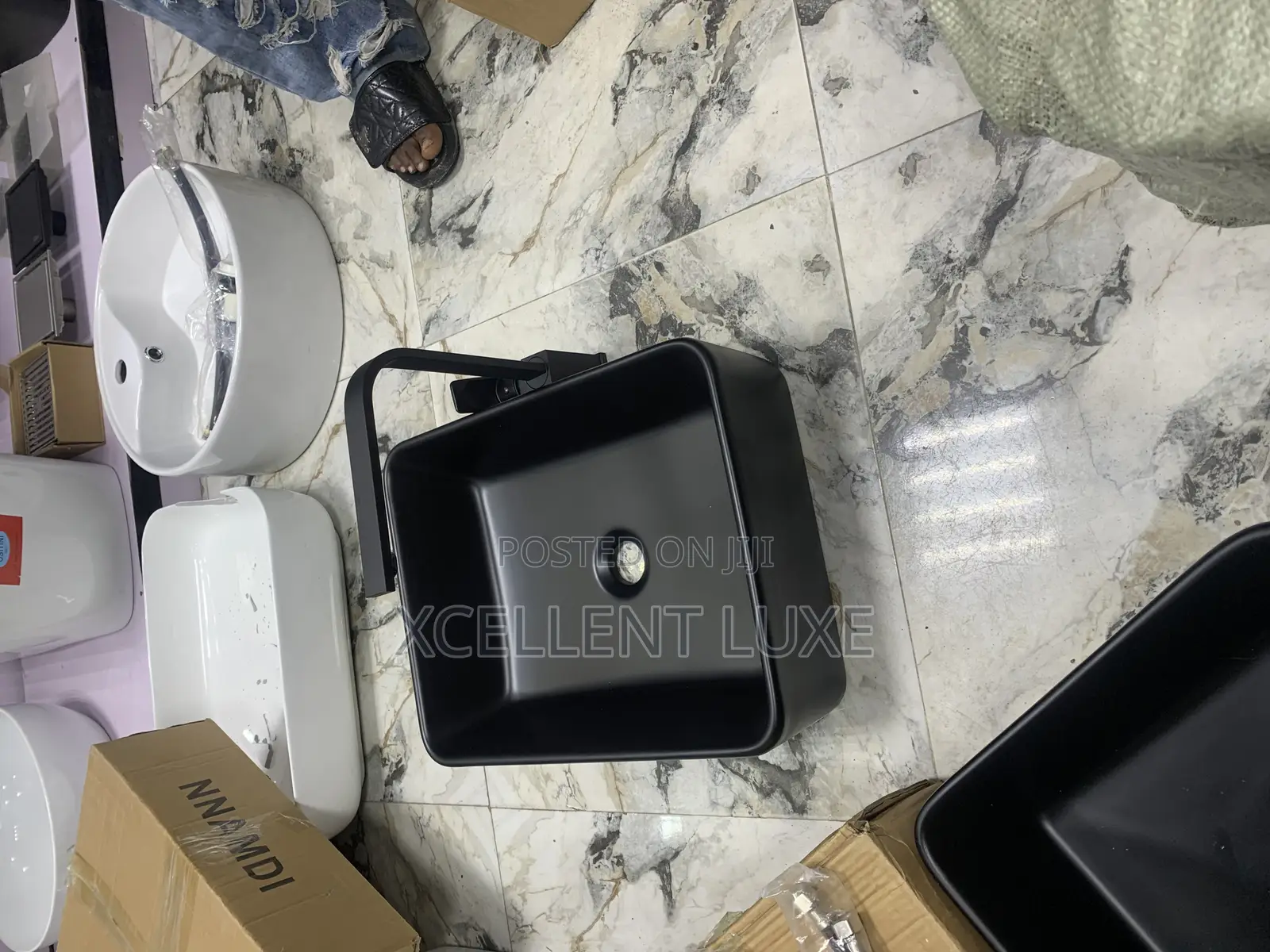 Counter Top / Pedicure Bowl Basin Matt Black