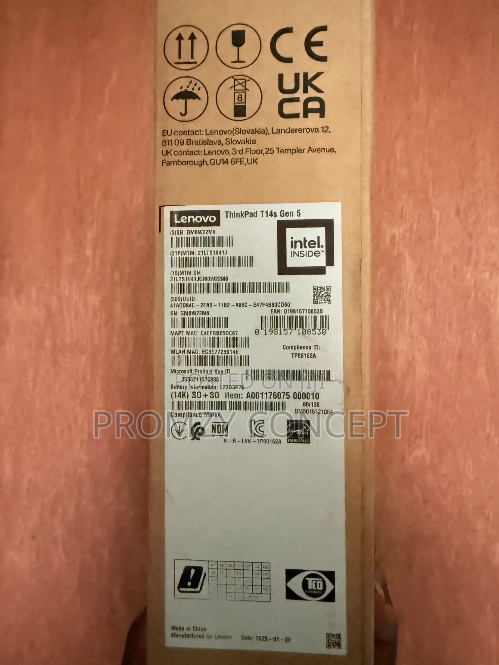 New Laptop Lenovo ThinkPad T14s G4 16GB Intel Core I5 SSD 512GB