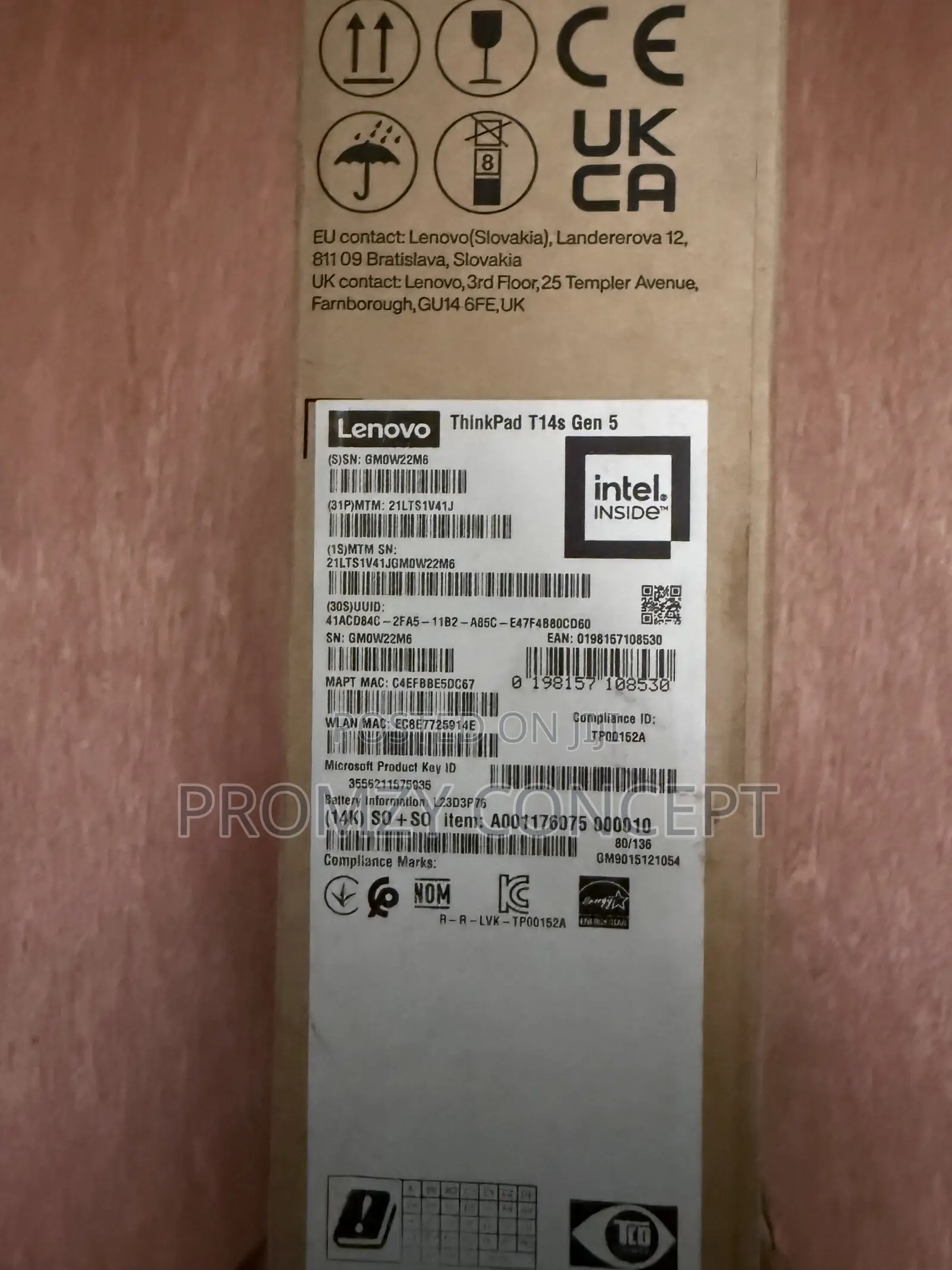 New Laptop Lenovo ThinkPad T14s G4 16GB Intel Core I5 SSD 512GB