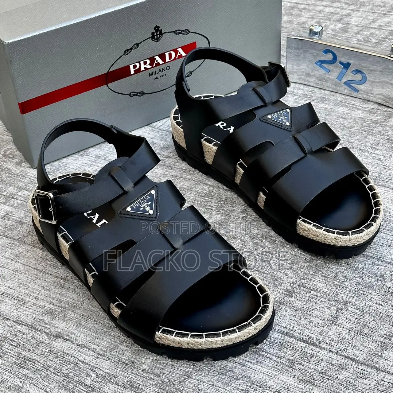 Original Prada Leather Sandals