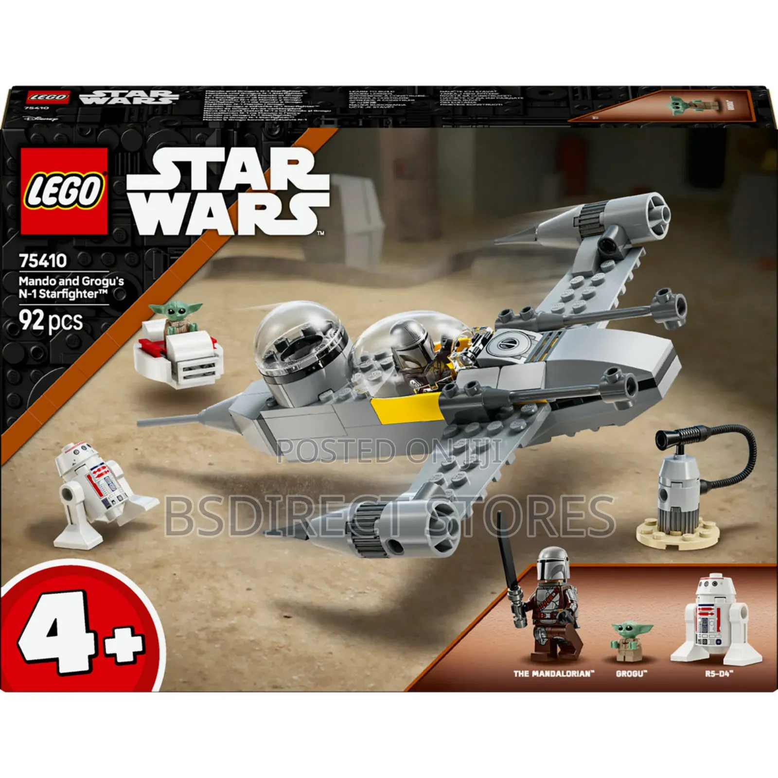 Lego Star Wars 75410 Mando and Grogu's N-1 Starfighter 92pcs
