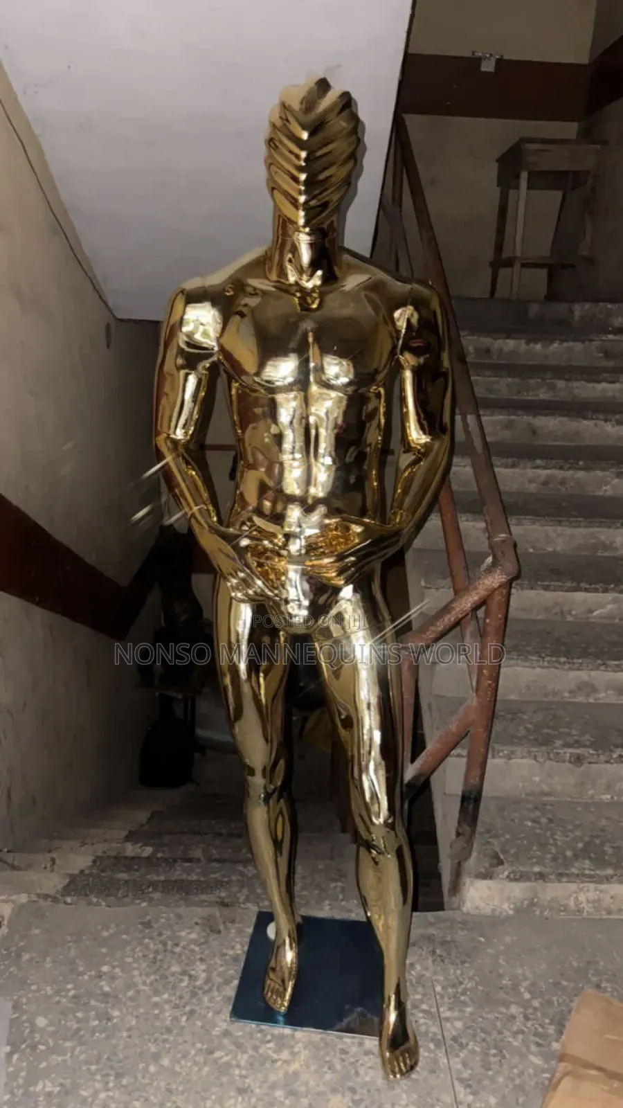 Huge Male Gold Chrome Spider Faced Male