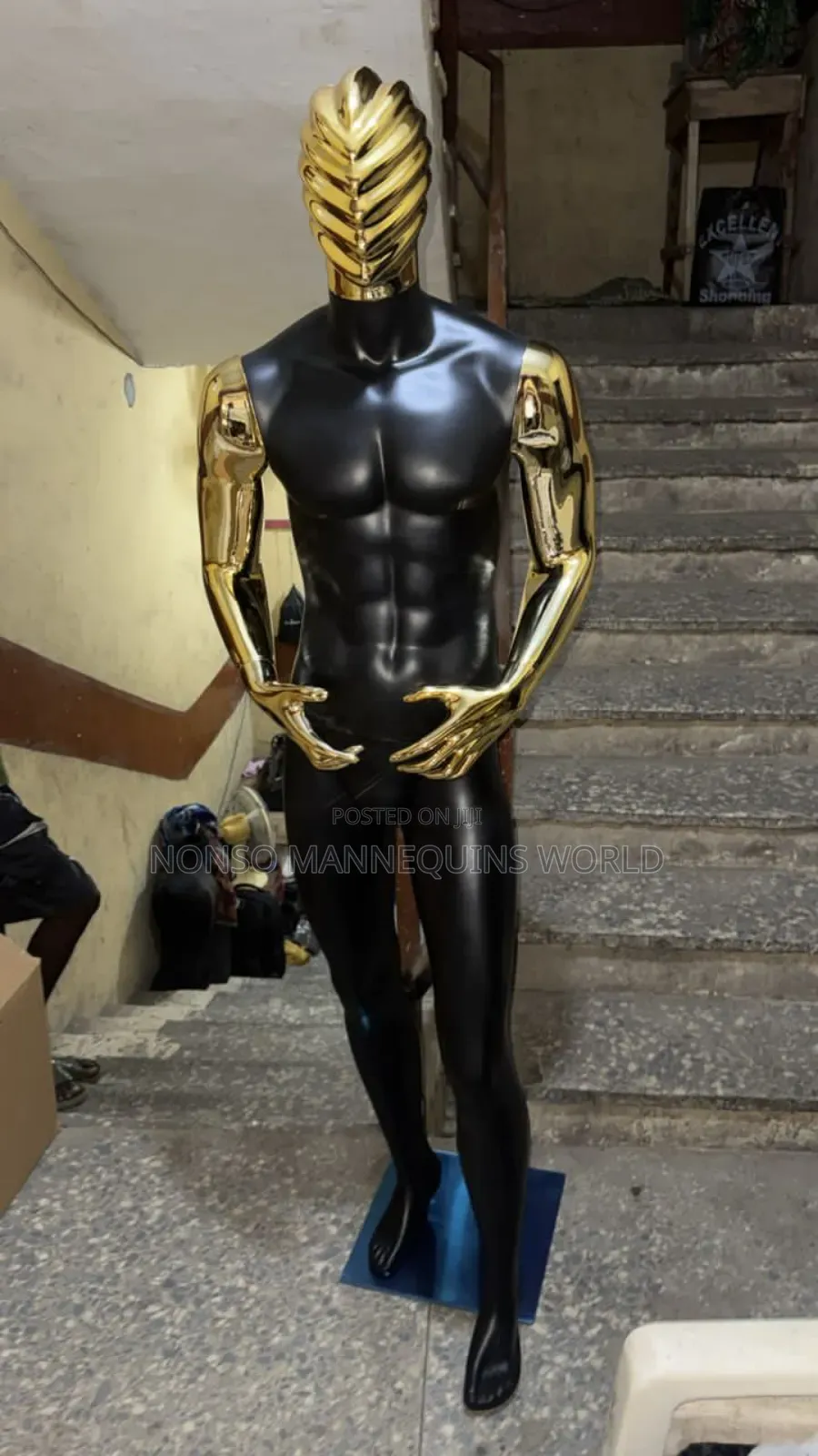 Black And Gold Spider Face Male Mannequins