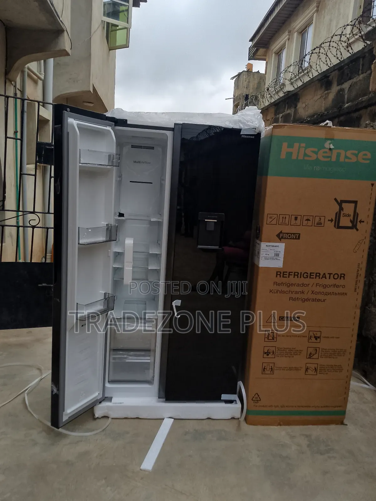 No Frost Hisense Side by Side Refrigerator -Black
