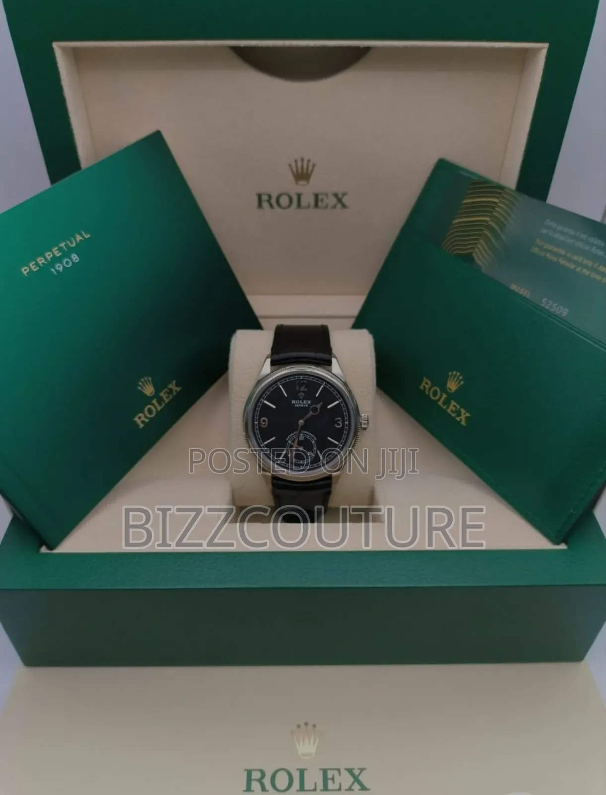 Original Rolex Genuine Leather Strap Watch in Store