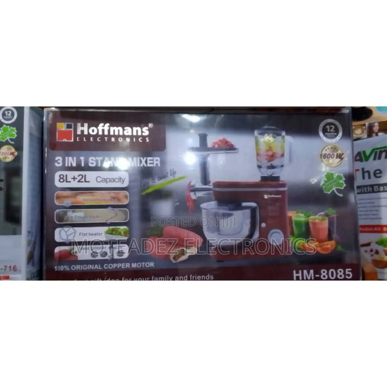 Hoffmans 15l 2000w (3in1) Stand Cake Mixer/Blender/Grinder
