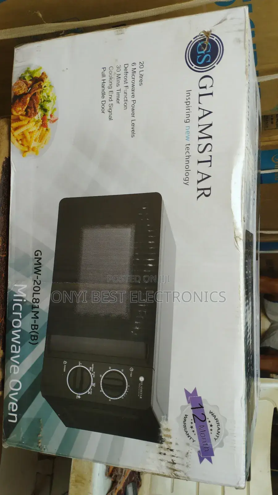Glamstar 20 Litres Analog Microwave (Gmw-20lmx7-B Black