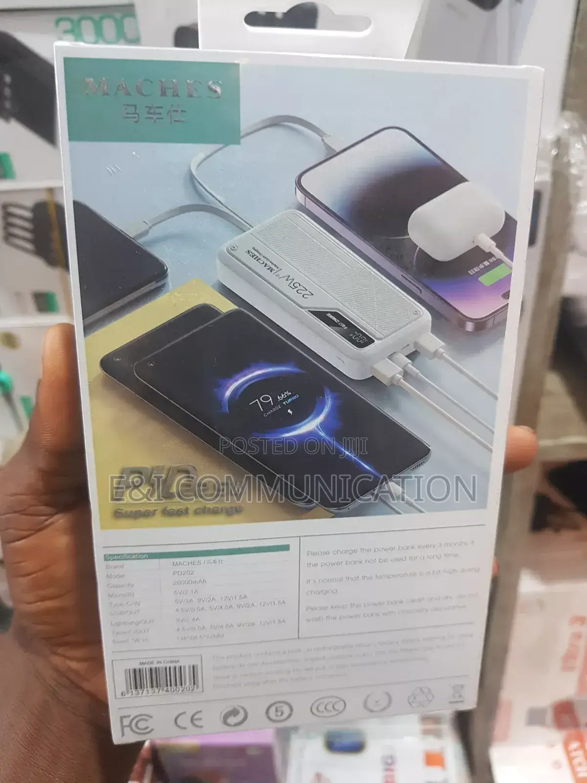 Maches 20000mah Power Bank.