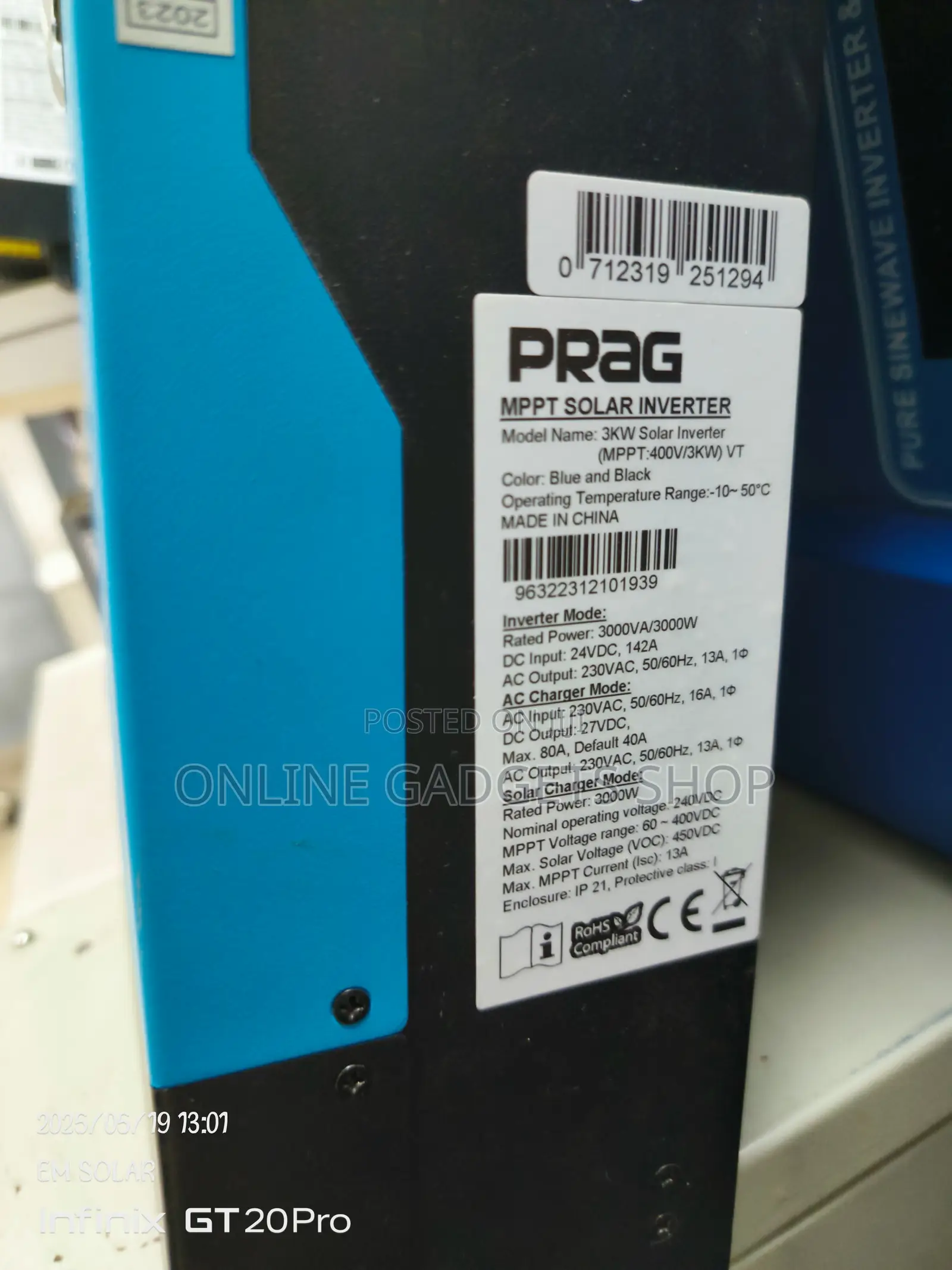 Prag 3kva (24v) Hybrid Invert