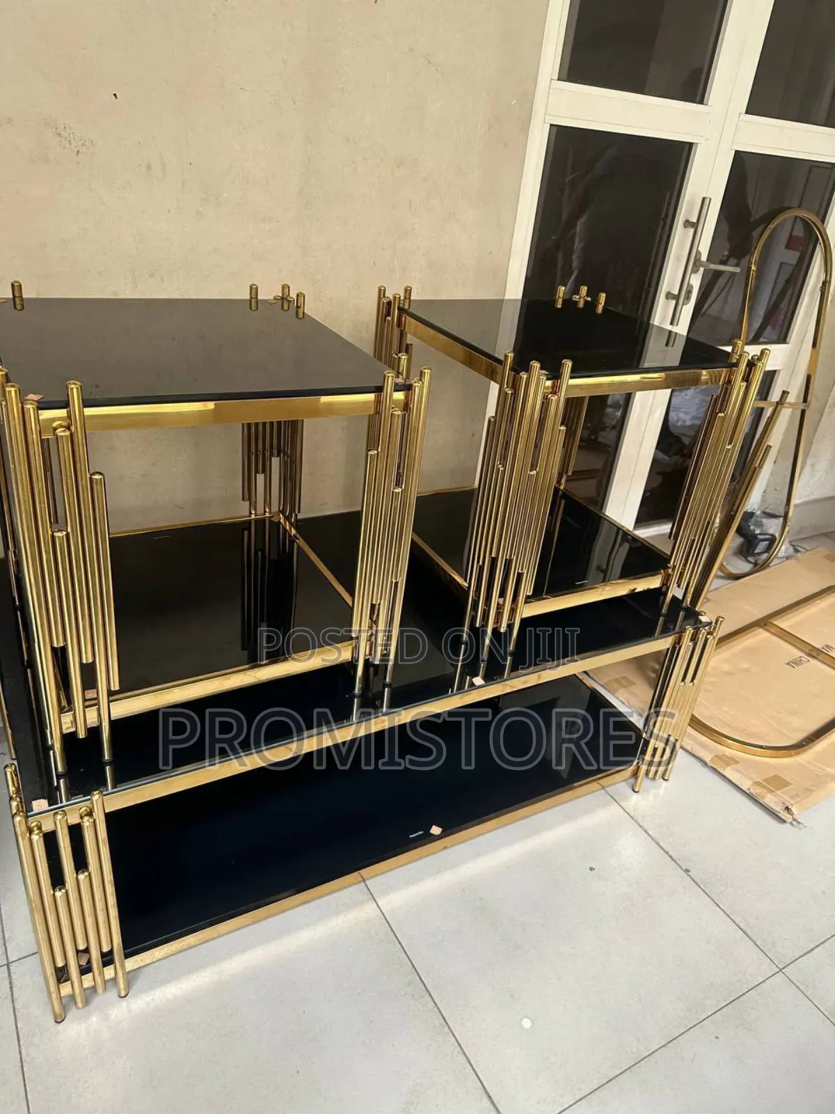 Square Luxury Glass Centre Table (3in1)