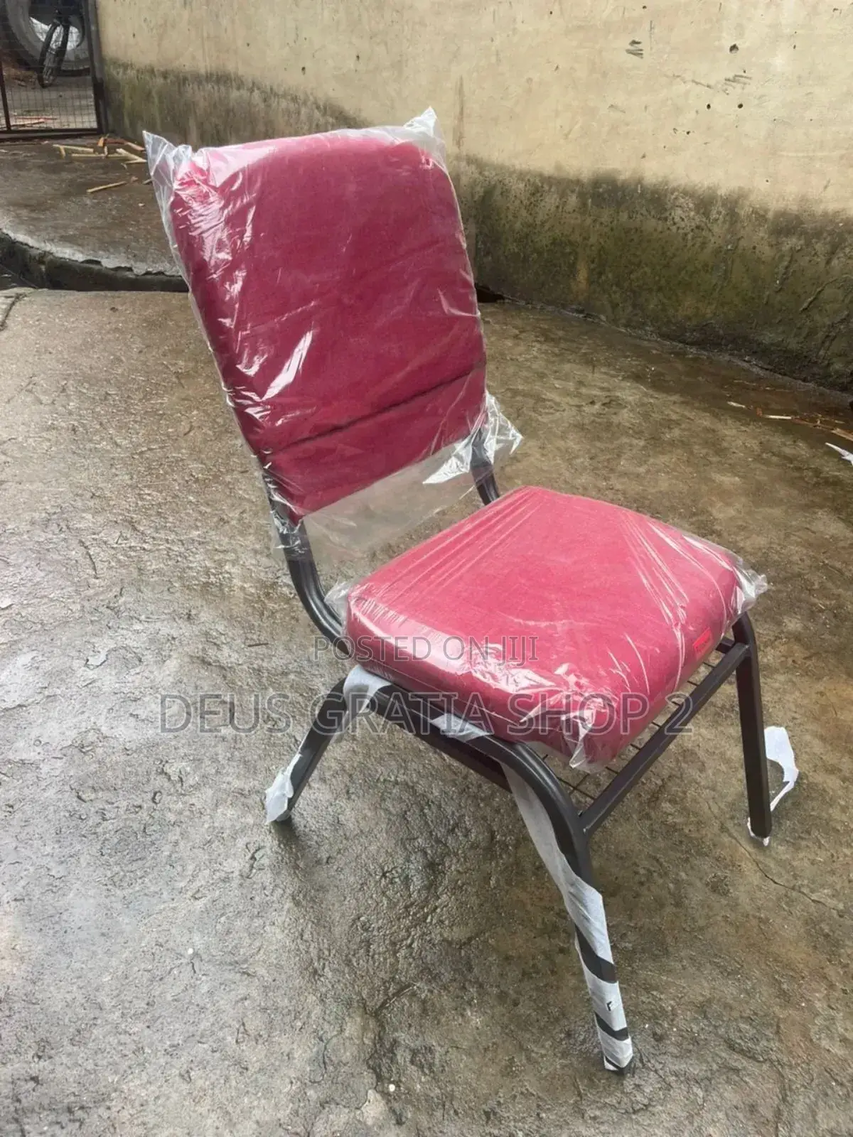 Church Chair With Basket and Pocket