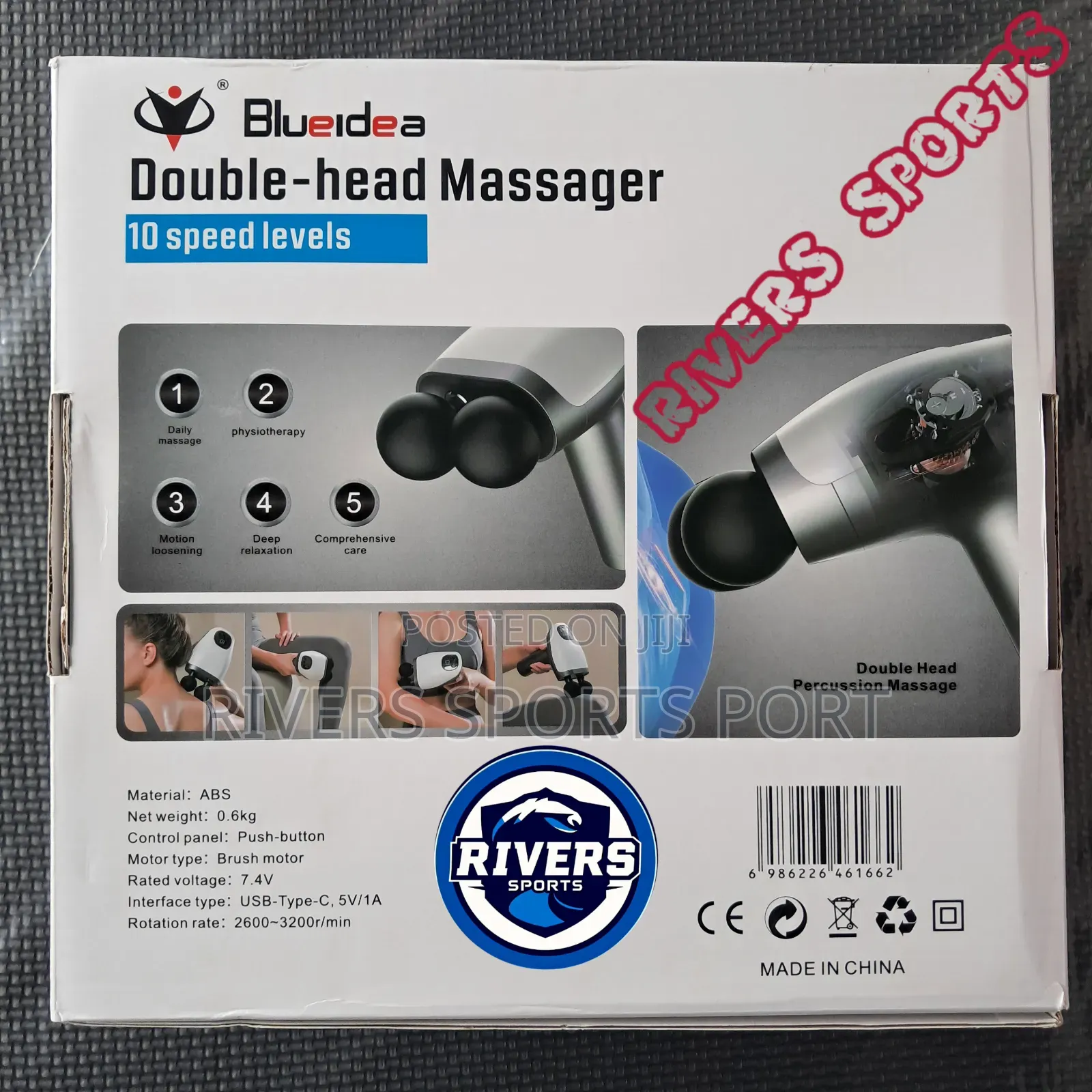 Bld Double-head Professional Deep Tissue Fascia/Massager Gun