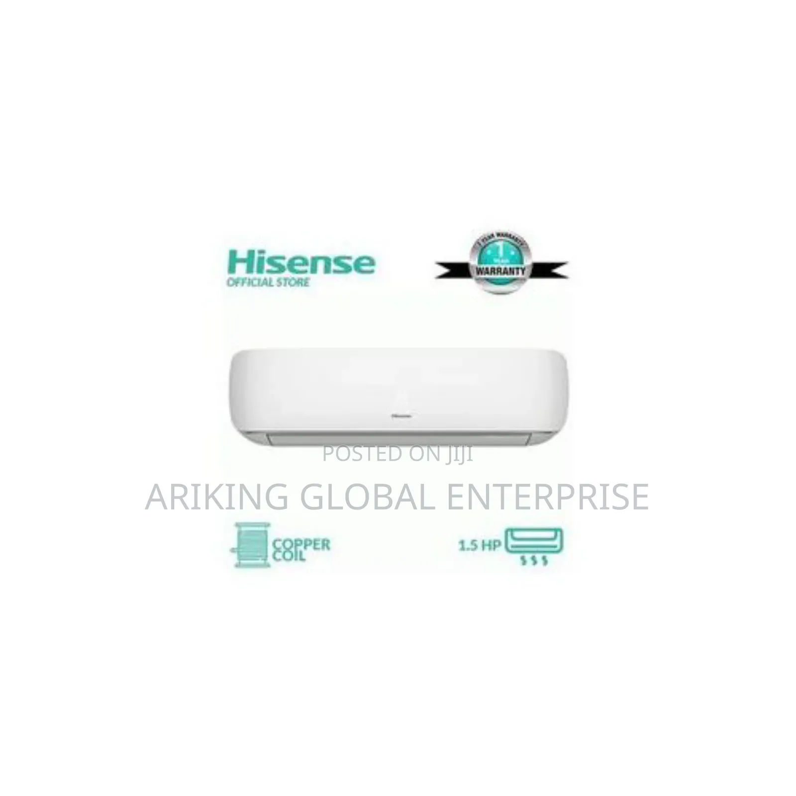 Hisense 1.5hp White Hisense Air Conditioner (Copper Coil)