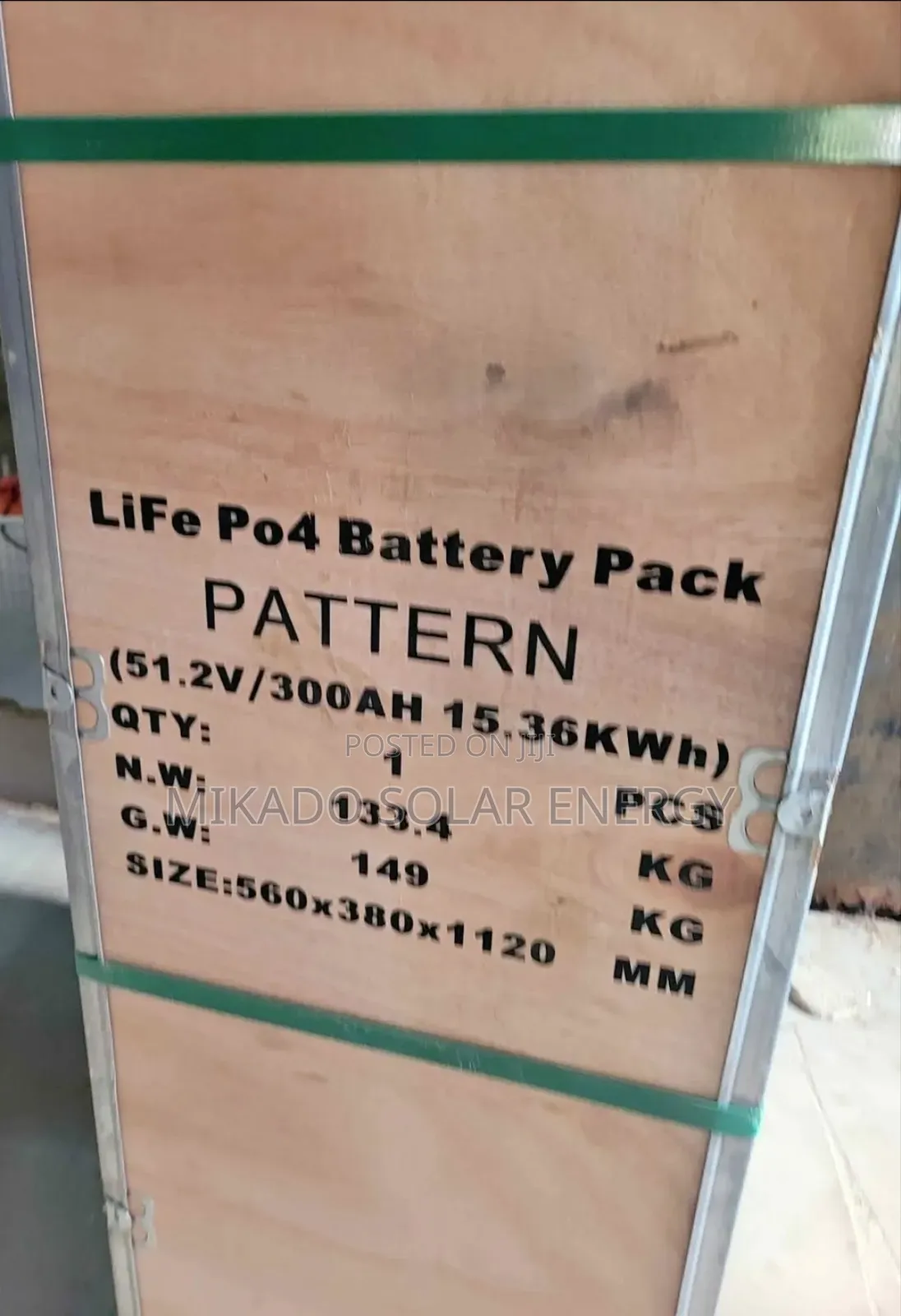 15.36kwh Pattern Life Po4 Battery Pack Lithium Iron Battery