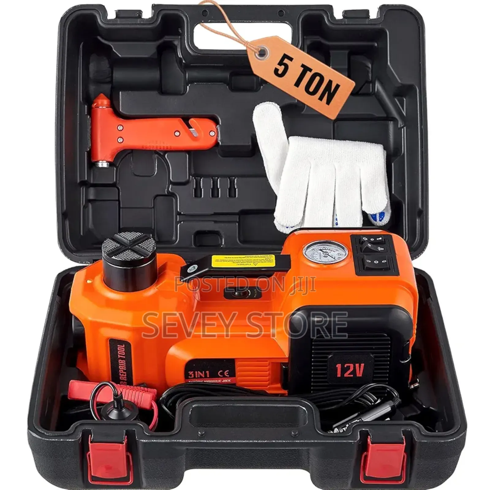 Car Electric Jack, 5 Ton/11023 LBS Hydraulic Jack Lift