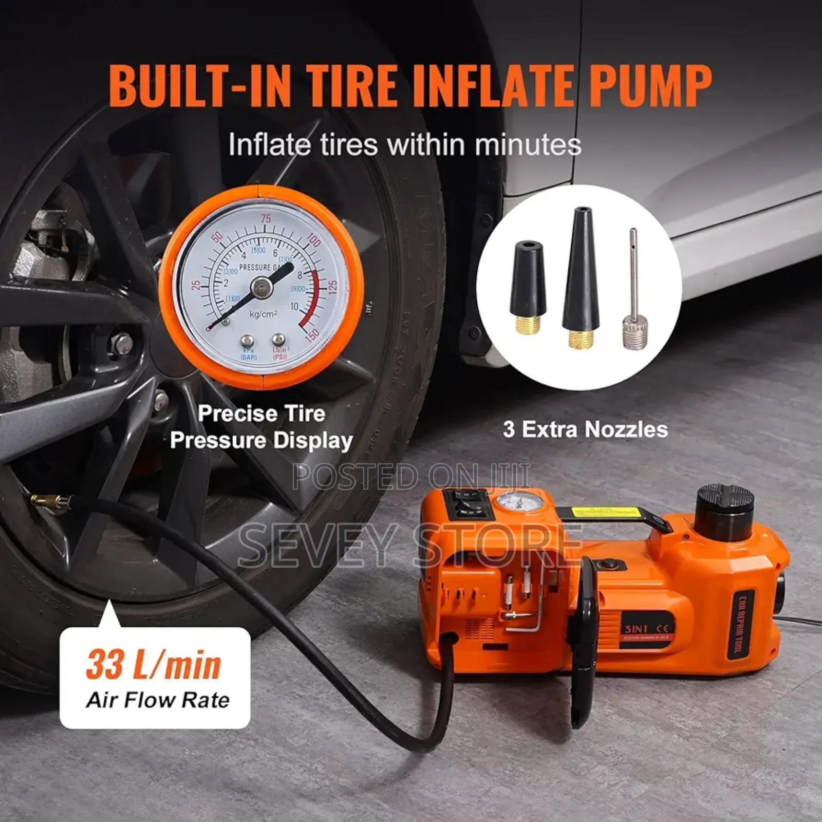 Car Electric Jack, 5 Ton/11023 LBS Hydraulic Jack Lift