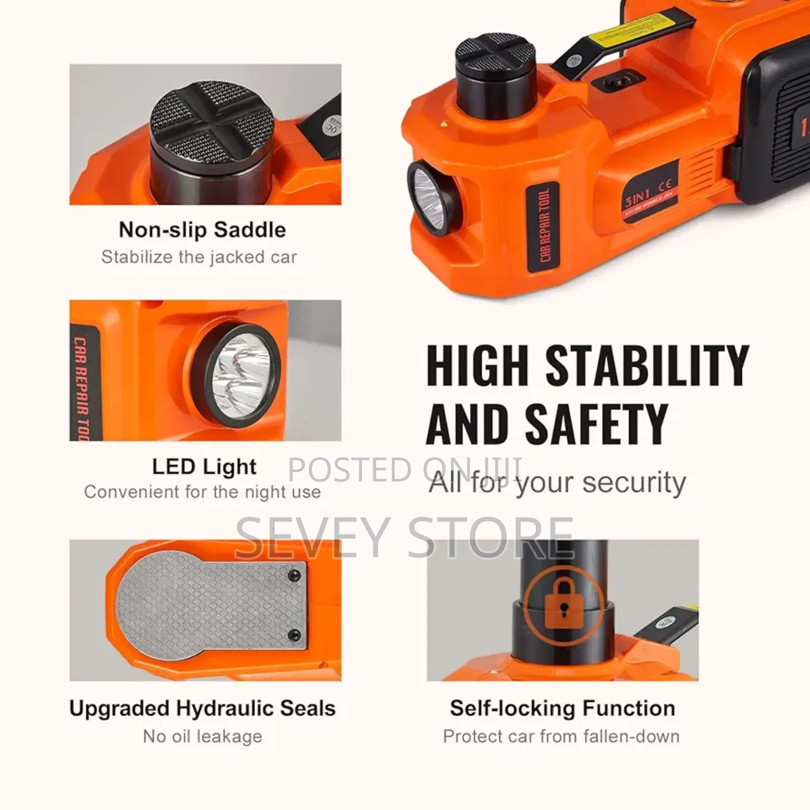 Car Electric Jack, 5 Ton/11023 LBS Hydraulic Jack Lift