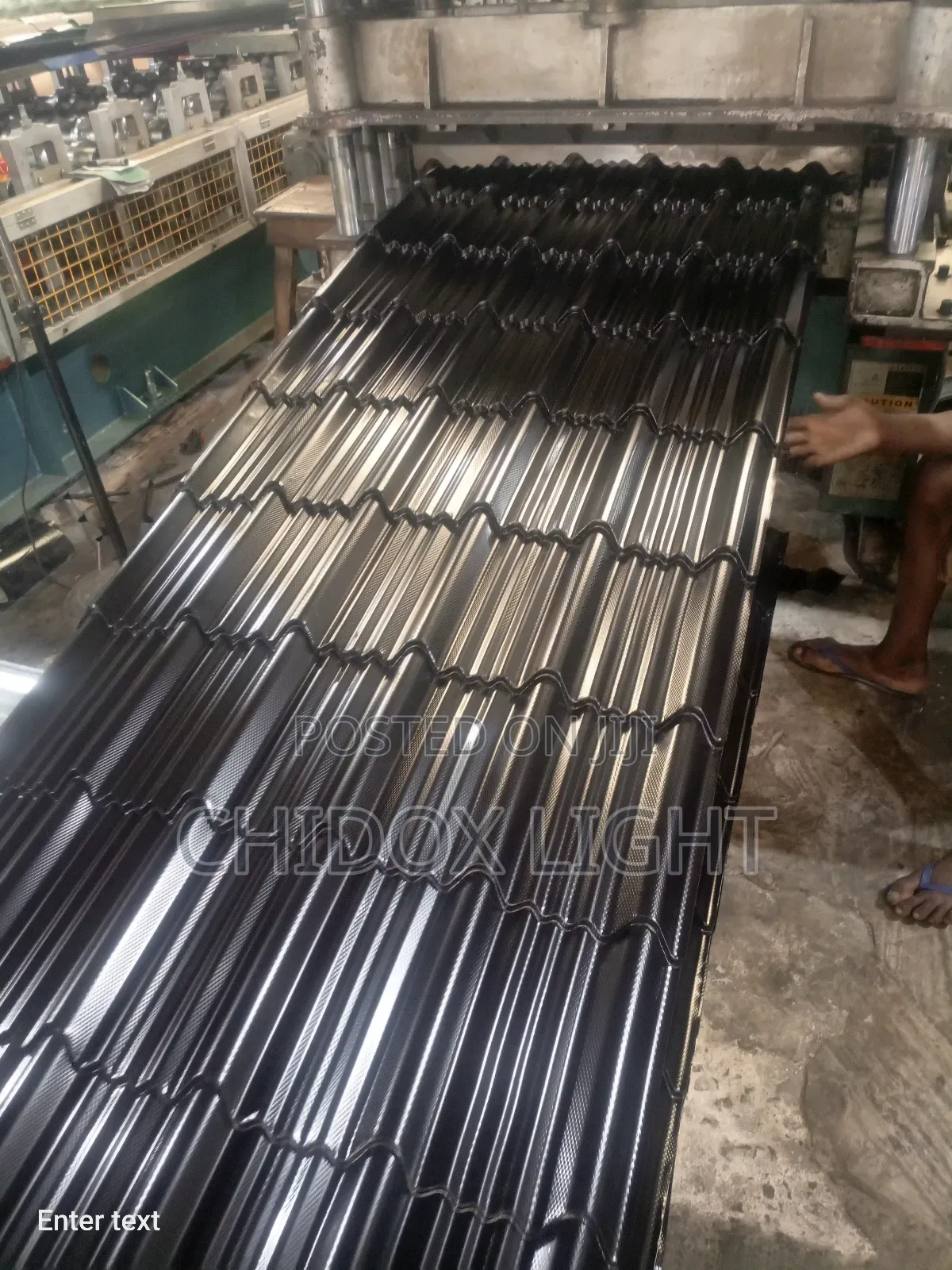 0.50 Step Tiles Design Aluminum Roofing Sheet Oven Baked Bla