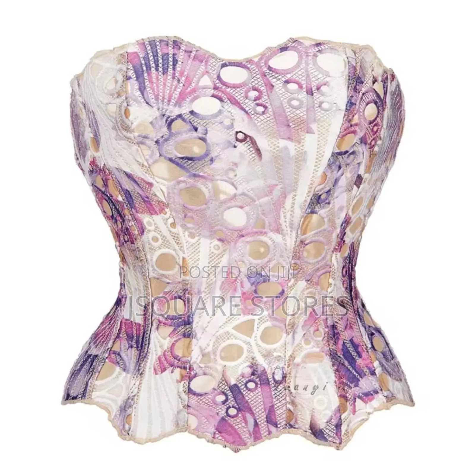 Luxury Lacey Pink and Purple Corset Top