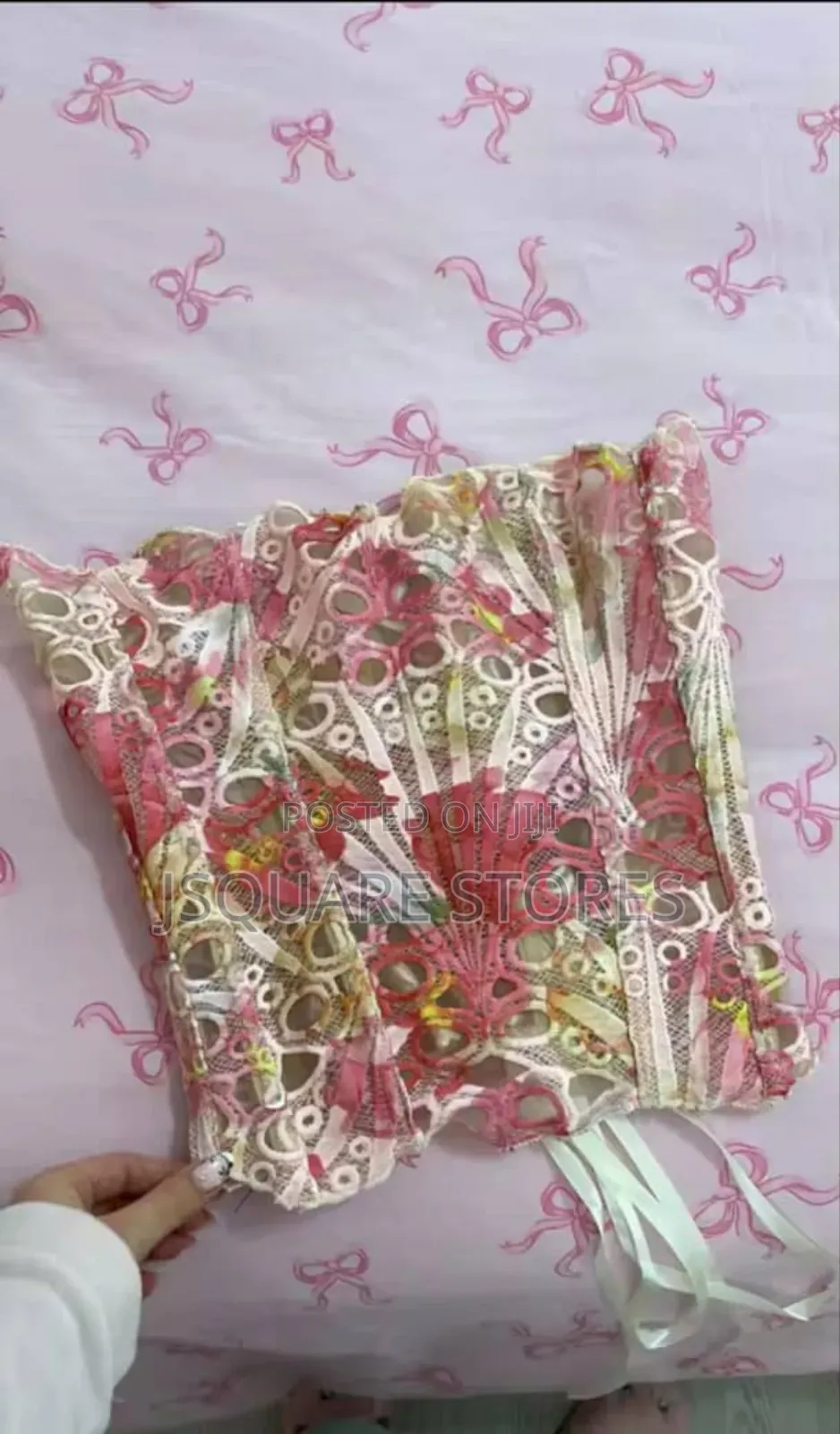 Luxury Lacey Pink and Purple Corset Top